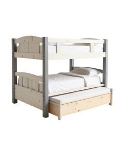Twin Over Twin Solid Wood Bunk Bed With Trundle
