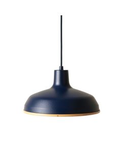 Slate Bluff Pendant Light Suspended From One Plain Cable - Navy (synthetic illustration; no displayed measurements)