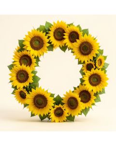 Sunflower Bouquet Wreath (synthetic illustration; no displayed measurements)