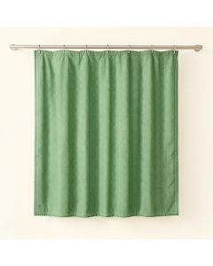 Aspen Crest Shower Curtain Hanging Flat From A Plain Rod - Green (synthetic illustration; no displayed measurements)