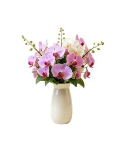 Dancing Lady Orchids Floral Arrangement In Vase