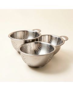 Cook Pro Pineapple 3 Piece Stainless Steel Colander Set (synthetic illustration; no displayed measurements)
