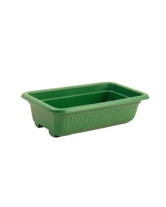 Juniper Crossing Empty Railing Planter With Integral Brackets - Green