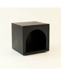 Oak Arc Wall-Mounted Cat Perch (synthetic illustration; no displayed measurements)