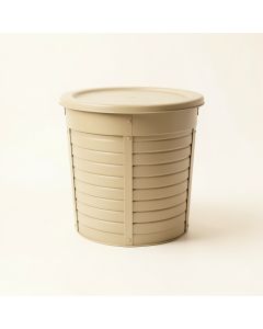 Field Bend Closed Garden Compost Bin - Beige (synthetic illustration; no displayed measurements)