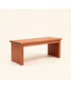 Alder Dale Narrow Outdoor Storage Bench - Terracotta (synthetic illustration; no displayed measurements)