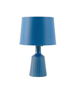 Sage Dale Table Lamp With A Plain Fabric Shade - Blue