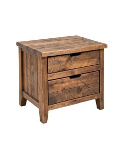 Zahara 1 - Drawer Solid Wood Nightstand In Old Crate Brown (synthetic illustration; no displayed measurements)