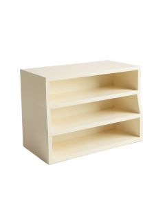 Hazel Arc Low Bookcase - Cream