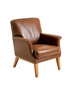 Rella 42 '' Wide Top Grain Leather Club Chair (synthetic illustration; no displayed measurements)