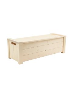 Slate Canyon Narrow Outdoor Storage Bench - Ivory