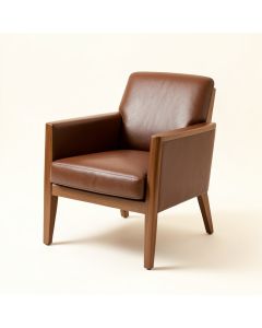 Upholstered Solid Wood Arm Chair (synthetic illustration; no displayed measurements)