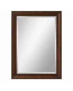 Pineview Dark Walnut Beveled Wall Mirror