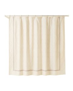 Summit Crest Shower Curtain Hanging Flat From A Plain Rod - Cream (synthetic illustration; no displayed measurements)