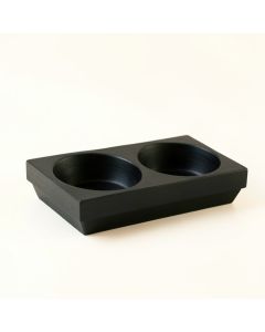 Fern Brook Pet Feeding Stand With Two Plain Empty Bowls - Black (synthetic illustration; no displayed measurements)