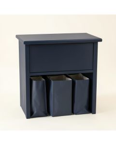 Hazel Bridge Laundry Sorting Station With Plain Removable Bags - Navy (synthetic illustration; no displayed measurements)