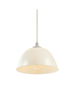 Laurel Arc Pendant Light Suspended From One Plain Cable - White