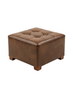 Novak 38.2 '' Wide Faux Leather Tufted Square Cocktail Ottoman (synthetic illustration; no displayed measurements)