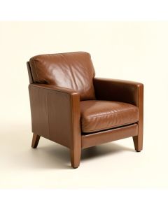Edmondo 33 '' Wide Genuine Leather Armchair (synthetic illustration; no displayed measurements)