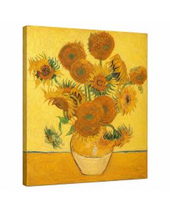 Vase With Fifteen Sunflowers By Vincent Van Gogh - Wrapped Canvas Print