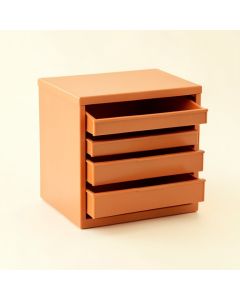 Oak Crest Small-Parts Storage Drawer Cabinet - Terracotta (synthetic illustration; no displayed measurements)