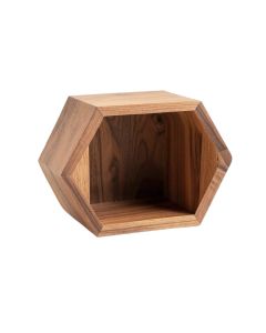 Dailey 3 Piece Solid Wood Hexagon Floating Shelf (synthetic illustration; no displayed measurements)