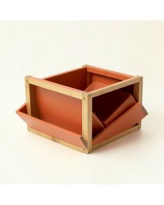 Hazel Bend Low Toy Storage Unit - Terracotta (synthetic illustration; no displayed measurements)