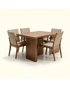 Nettie Square 5 Piece Bar Height Dining Set (synthetic illustration; no displayed measurements)