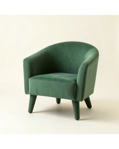 Aspen Arc Upholstered Armchair (synthetic illustration; no displayed measurements)