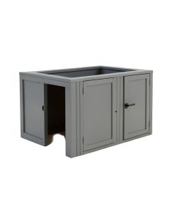 Clay Dale Empty Furniture-Style Litter Enclosure - Gray (synthetic illustration; no displayed measurements)