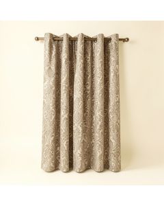Caulkins Damask Room Darkening Rod Pocket Single Curtain Panel (synthetic illustration; no displayed measurements)