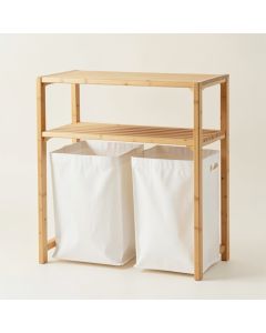 Olive Arc Laundry Sorting Station With Plain Removable Bags - White (synthetic illustration; no displayed measurements)