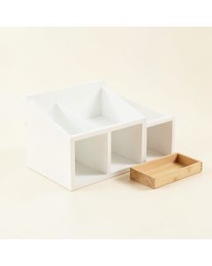 Spruce Branch Empty Coffee-Station Organizer - White (synthetic illustration; no displayed measurements)