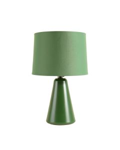 Brook Branch Table Lamp With A Plain Fabric Shade - Green