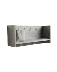 Ash Crossing Wall-Mounted Entryway Organizer Shelf - Gray (synthetic illustration; no displayed measurements)