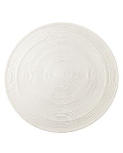 Aspen Bend Round Area Rug - White