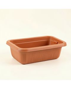 Hazel Arc Empty Railing Planter With Integral Brackets (synthetic illustration; no displayed measurements)