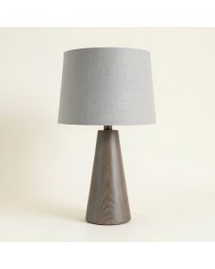 Alder Brook Table Lamp With A Plain Fabric Shade - Gray (synthetic illustration; no displayed measurements)
