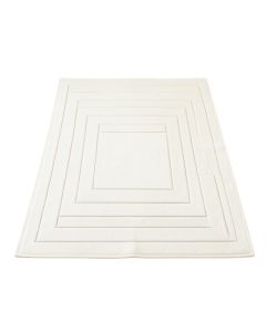 Maple Bluff Rectangular Outdoor Rug - White (synthetic illustration; no displayed measurements)