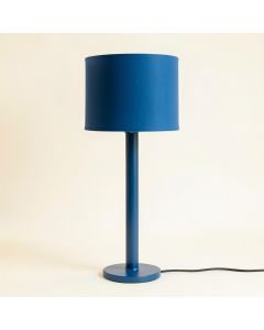 Ash Crossing Floor Lamp With A Plain Fabric Shade - Blue (synthetic illustration; no displayed measurements)