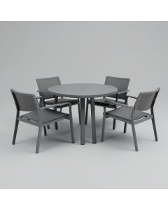 Abe Five-Piece Patio Dining Set (synthetic illustration; no displayed measurements)