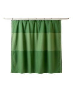 Juniper Canyon Shower Curtain Hanging Flat From A Plain Rod - Green