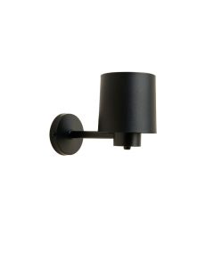 Alder Dale Wall Sconce Mounted On A Plain Wall - Black