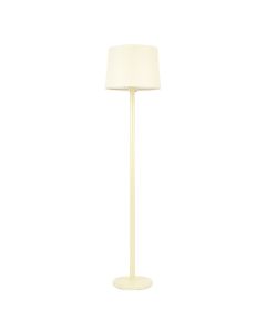 Pine Bend Floor Lamp With A Plain Fabric Shade - Cream (synthetic illustration; no displayed measurements)