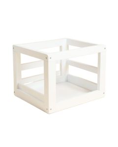 Oak Canyon Empty Furniture-Style Pet Crate - White