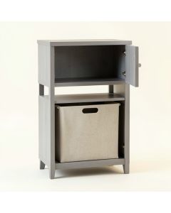 Slate Branch Freestanding Pull-Out Hamper Cabinet - Gray (synthetic illustration; no displayed measurements)