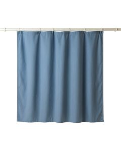 Elm Crest Shower Curtain Hanging Flat From A Plain Rod - Blue (synthetic illustration; no displayed measurements)
