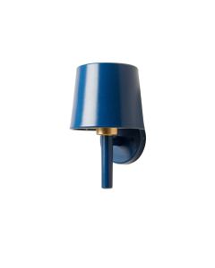 Reed Bend Wall Sconce Mounted On A Plain Wall - Blue (synthetic illustration; no displayed measurements)