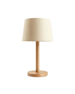 Cedar Dell Table Lamp With A Plain Fabric Shade - Beige