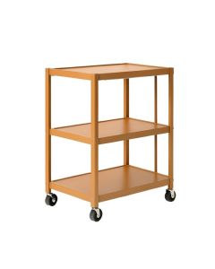 Cliff Crossing Empty Rolling Workshop Cart - Terracotta (synthetic illustration; no displayed measurements)